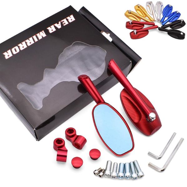 motorcycle mirrors for moto guzzi stelvio v7/v9 classic racer stone special quality aluminum side blue glass rear view mirror